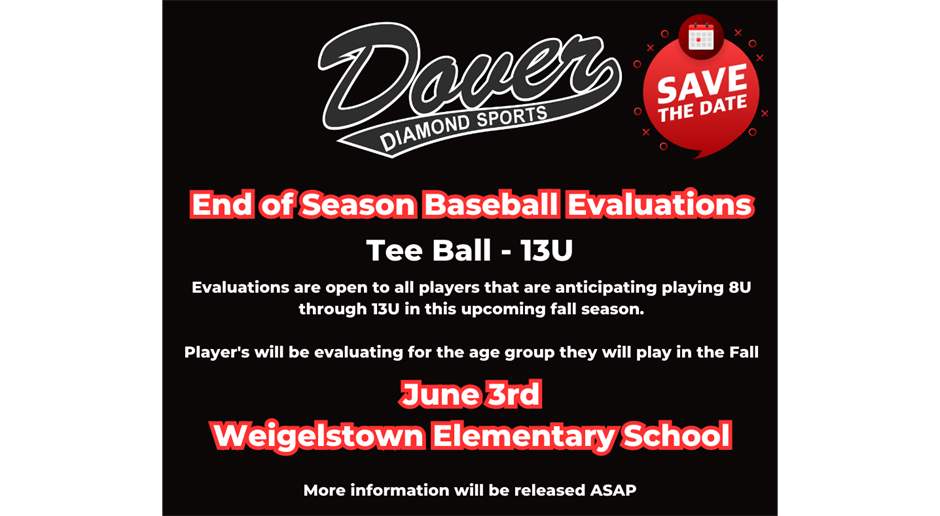 Baseball- End of Season Evaluations
