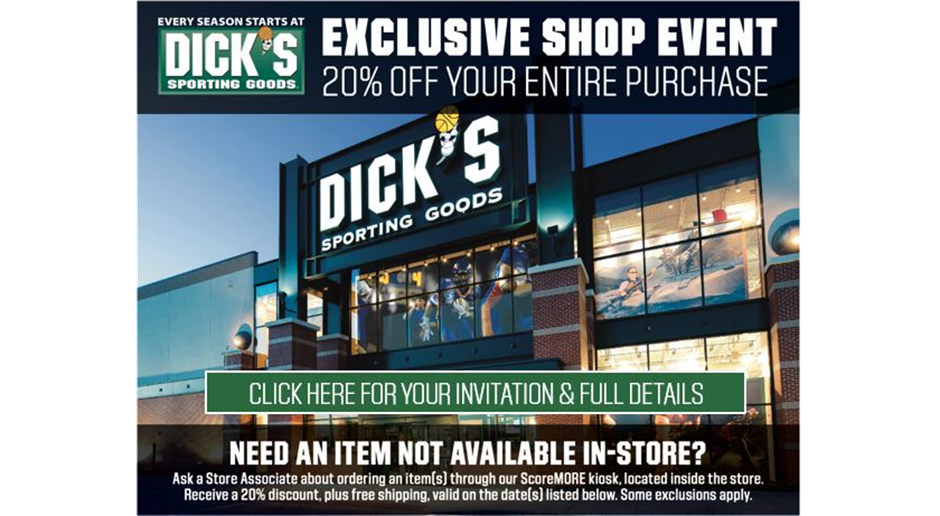 Dick's Sporting Goods- DDS Shop Event