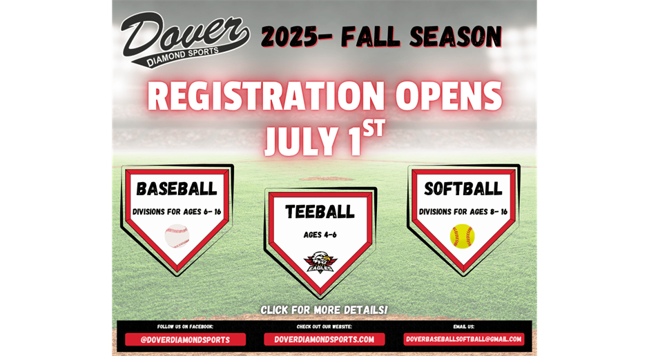 2025 Fall Season- Baseball and Softball Registration