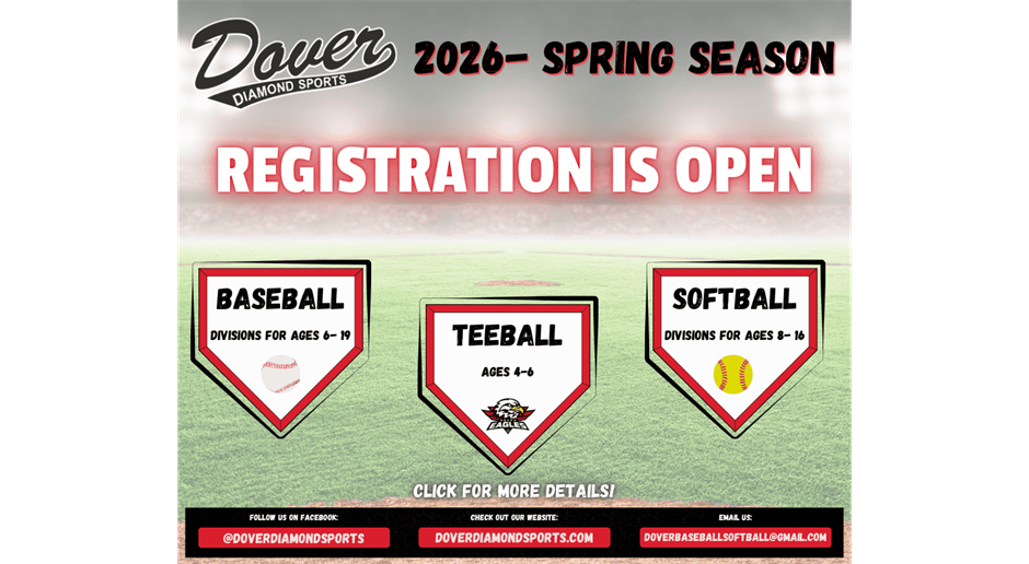 2026 Spring Season- Baseball and Softball Registration