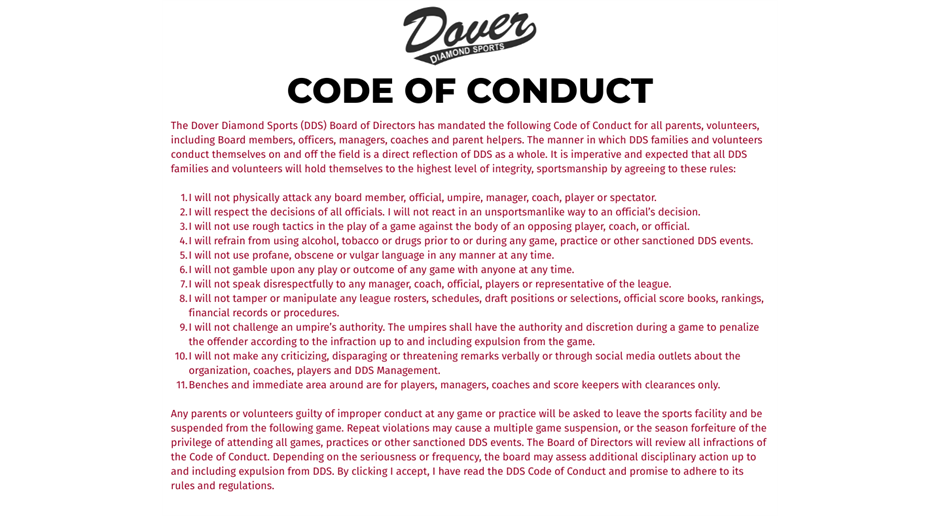 DDS Code of Conduct